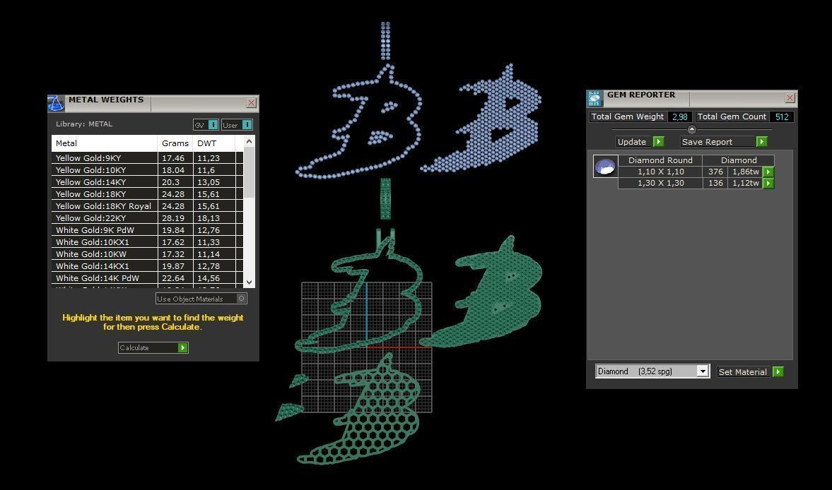 B PAVE LETTER FONT 2 Options 3D print model_6