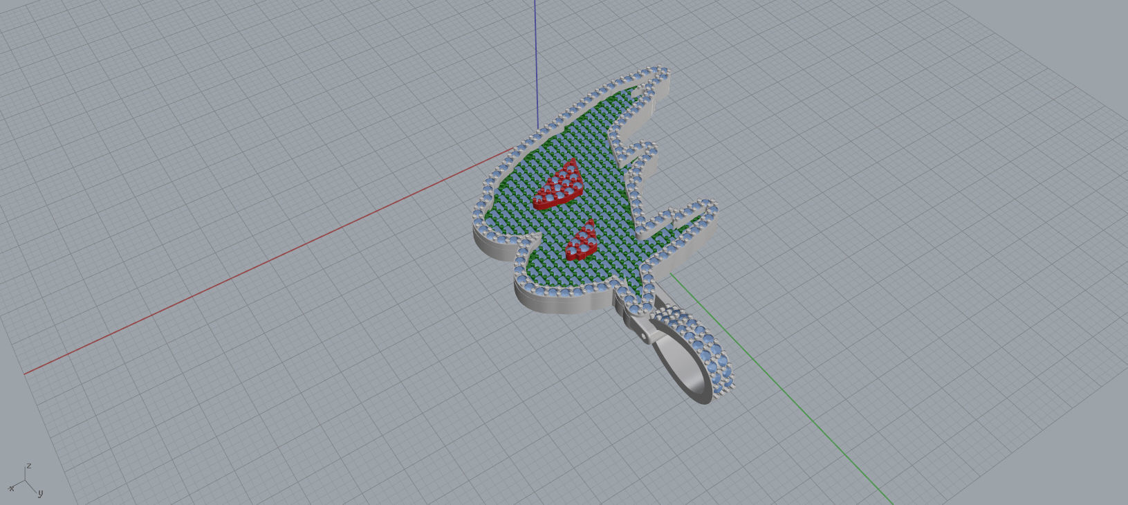 B PAVE LETTER FONT 2 Options 3D print model_10