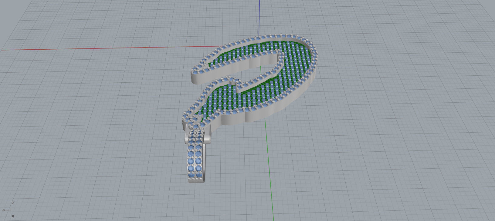 C PAVE LETTER FONT 2 Options 3D print model_10