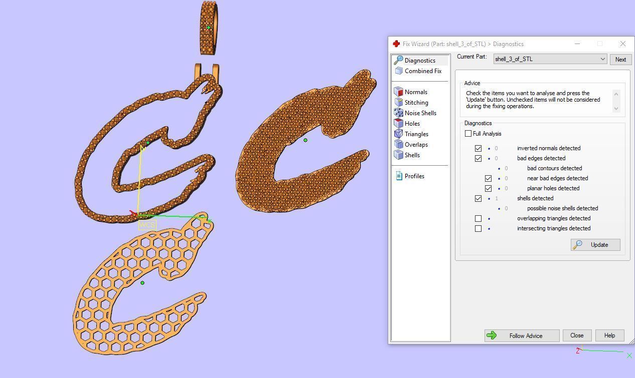 C PAVE LETTER FONT 2 Options 3D print model_4