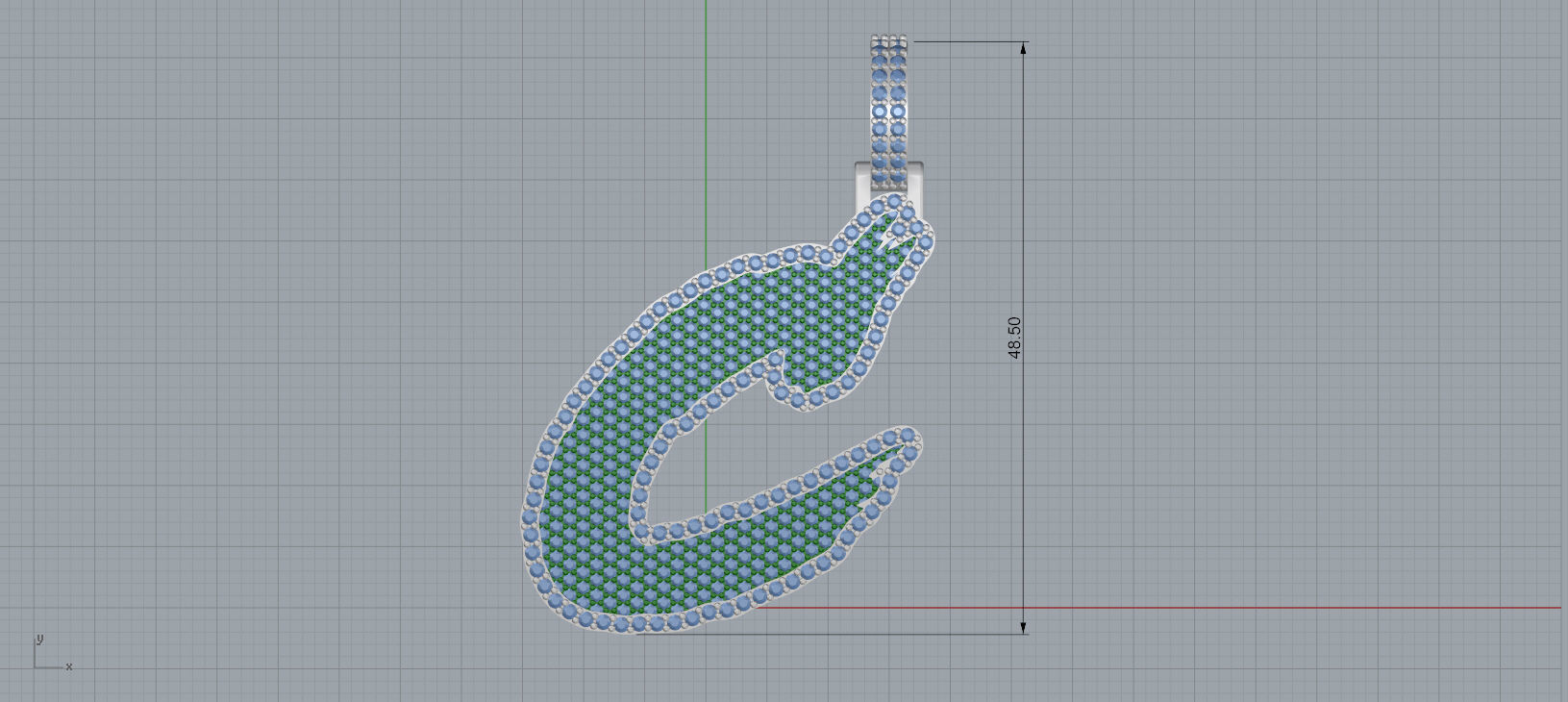 C PAVE LETTER FONT 2 Options 3D print model_7