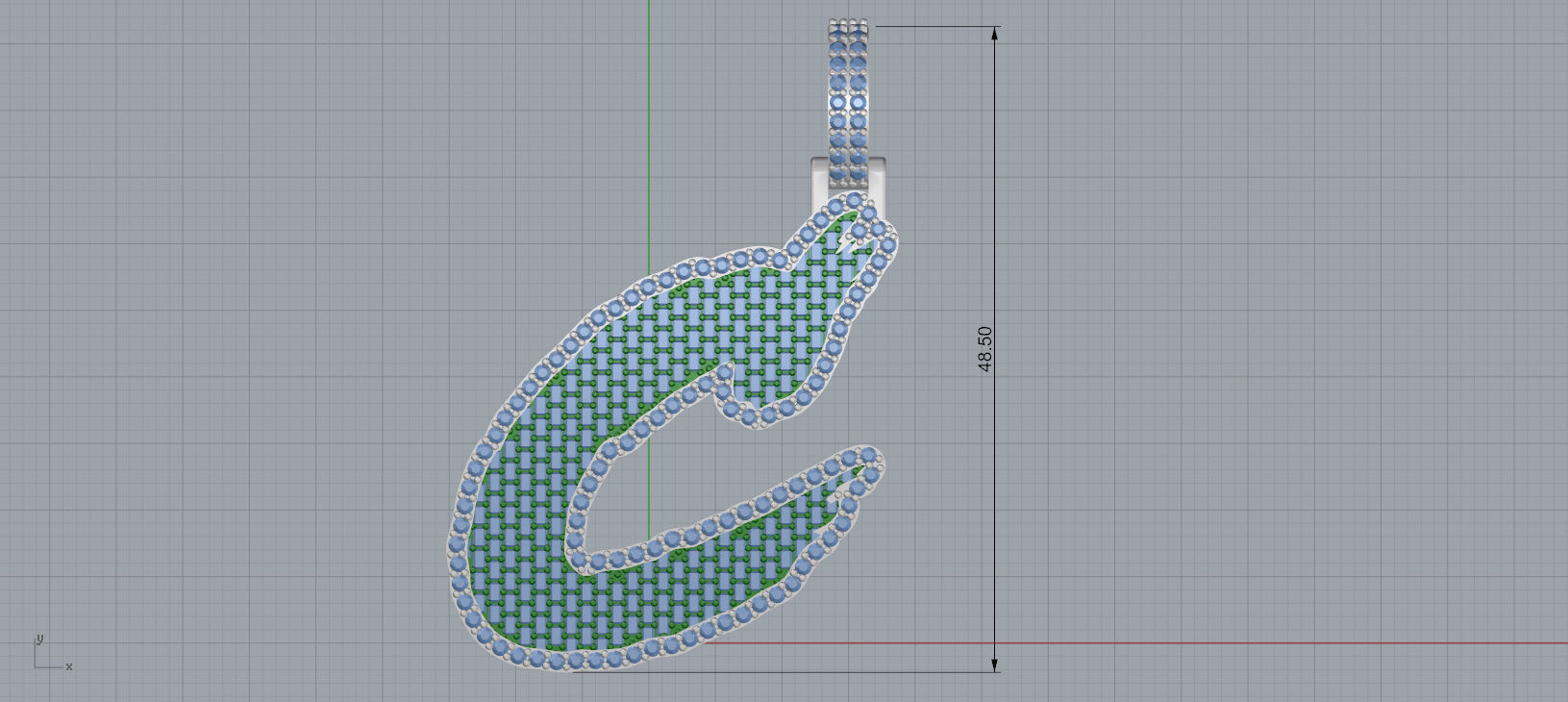 C PAVE LETTER FONT 2 Options 3D print model_2