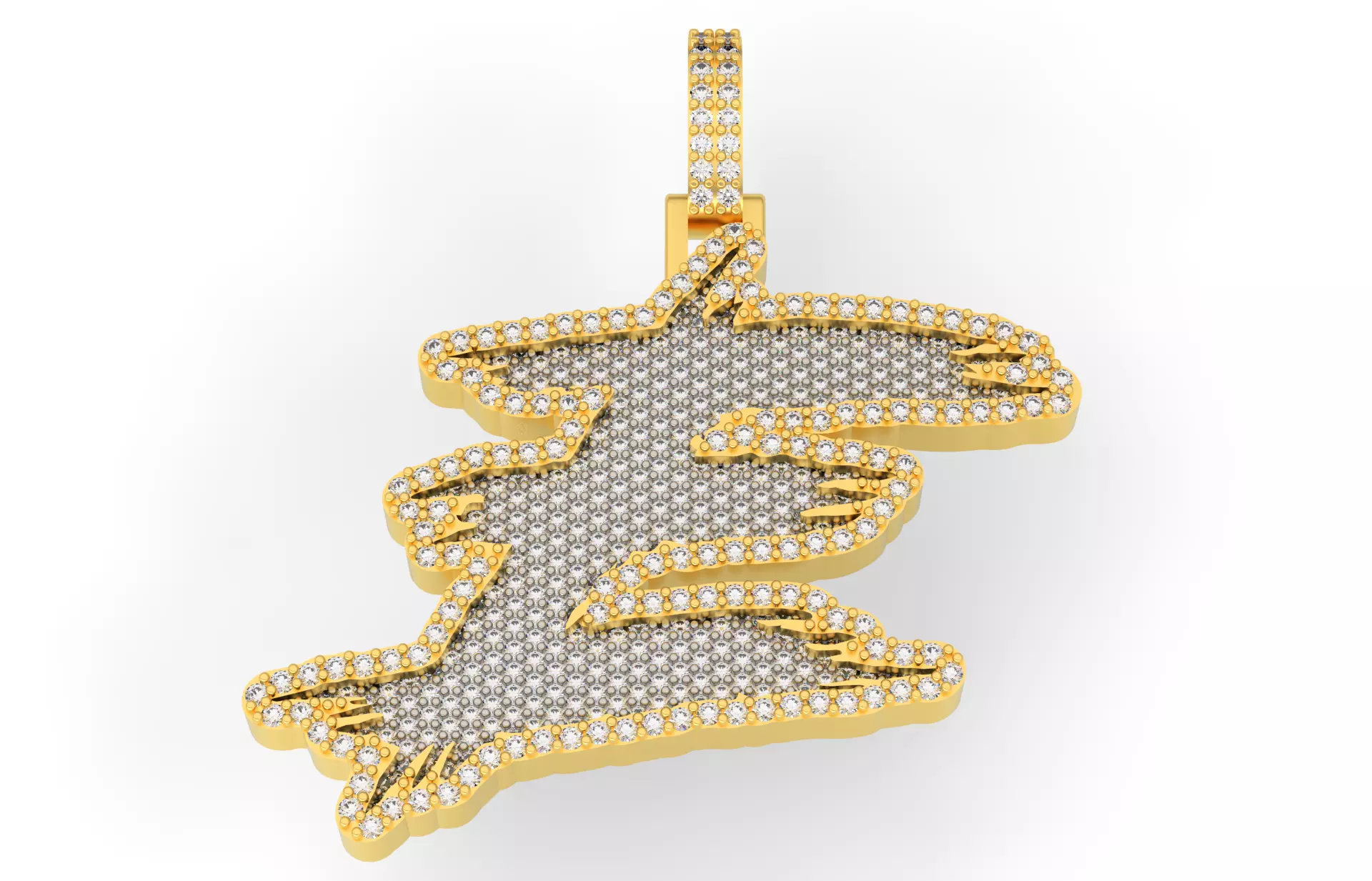 E PAVE LETTER FONT 2 Options 3D print model_0