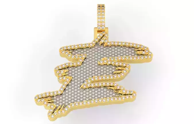 E PAVE LETTER FONT 2 Options 3D print model