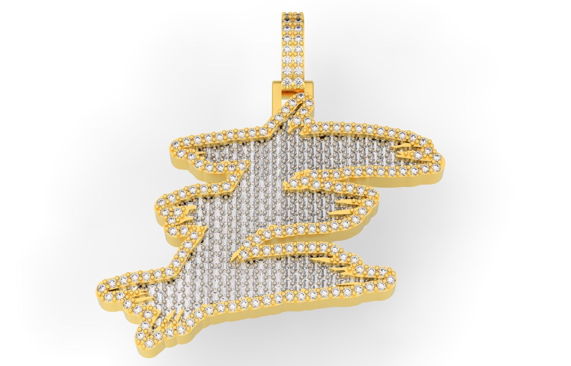 E PAVE LETTER FONT 2 Options 3D print model_1