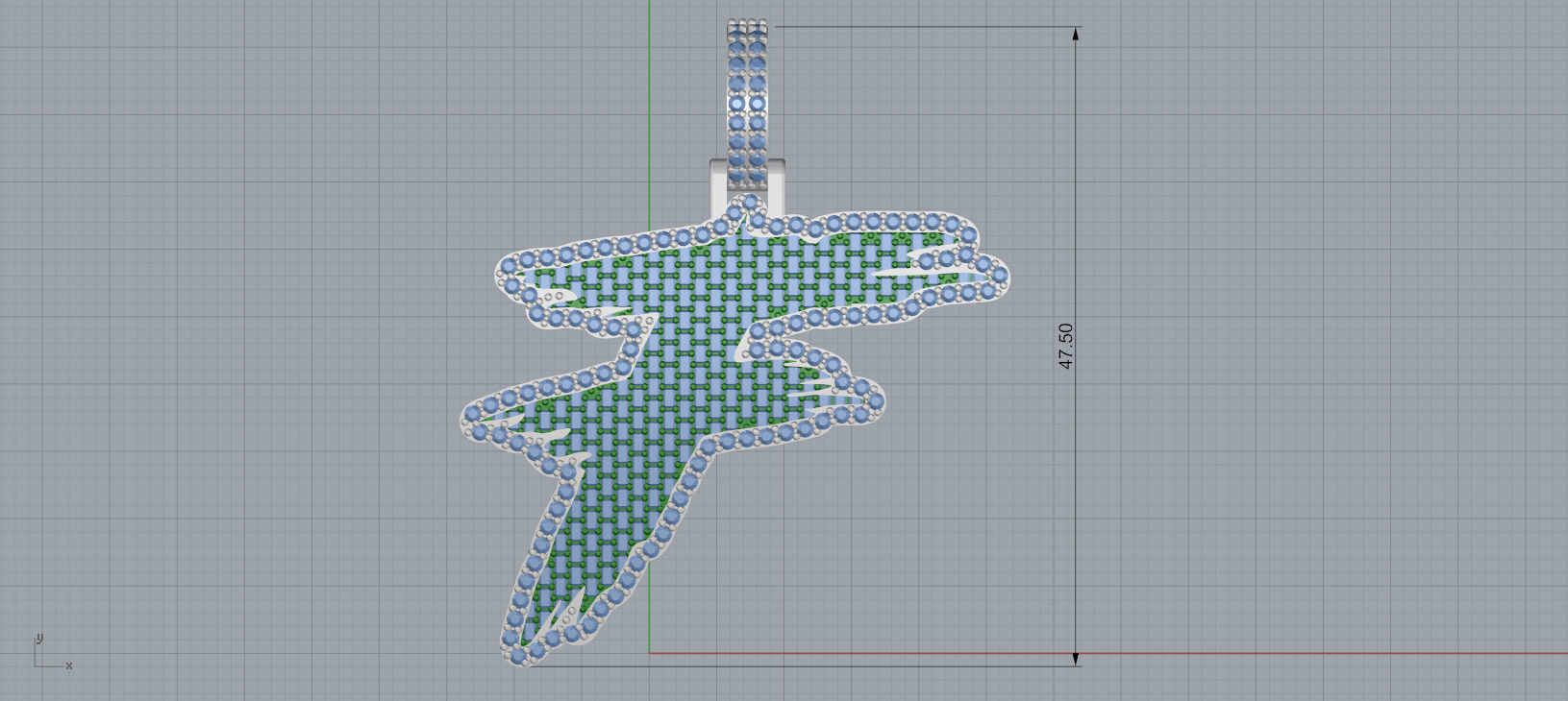 F PAVE LETTER FONT 2 Options 3D print model_2