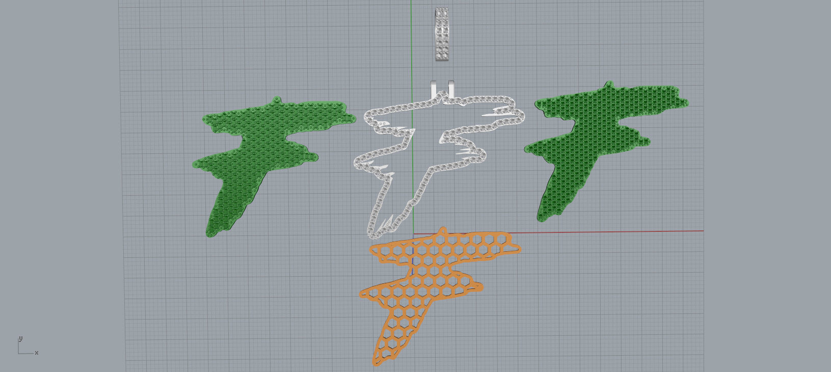 F PAVE LETTER FONT 2 Options 3D print model_13