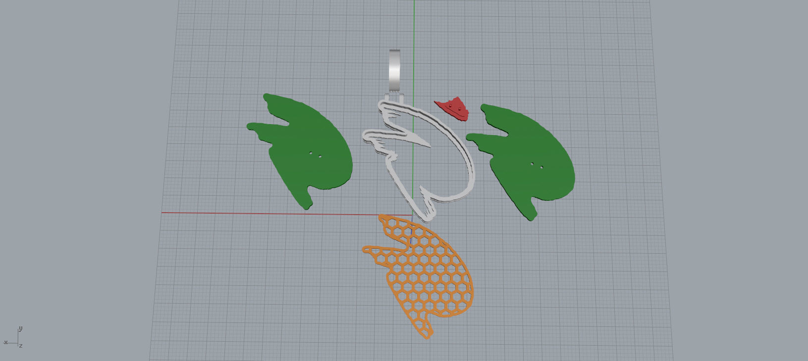 G PAVE LETTER FONT 2 Options 3D print model_14