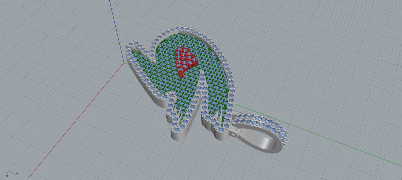 G PAVE LETTER FONT 2 Options 3D print model_9