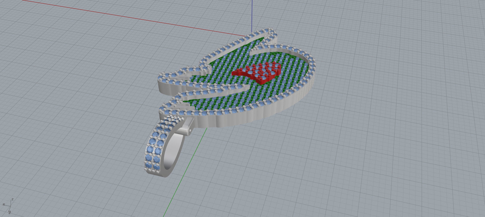 G PAVE LETTER FONT 2 Options 3D print model_10