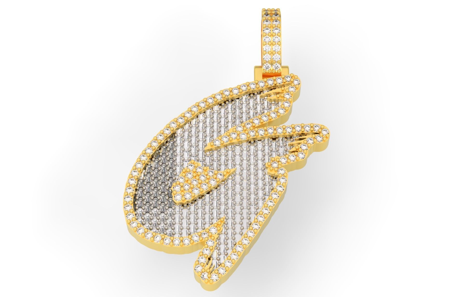 G PAVE LETTER FONT 2 Options 3D print model_1