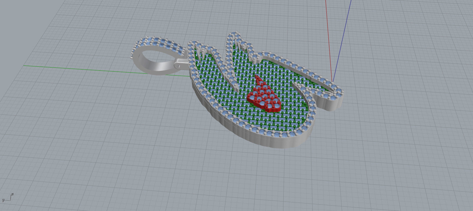 G PAVE LETTER FONT 2 Options 3D print model_11