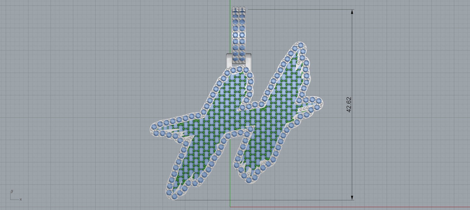 H PAVE LETTER FONT 2 Options 3D print model_2