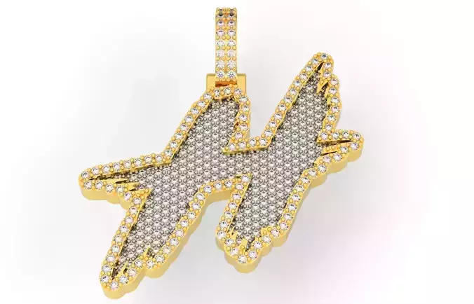H PAVE LETTER FONT 2 Options 3D print model
