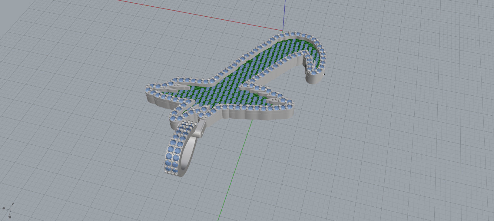 J PAVE LETTER FONT 2 Options 3D print model_10