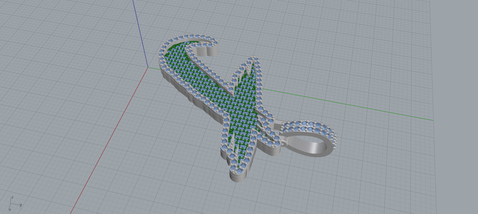 J PAVE LETTER FONT 2 Options 3D print model_9