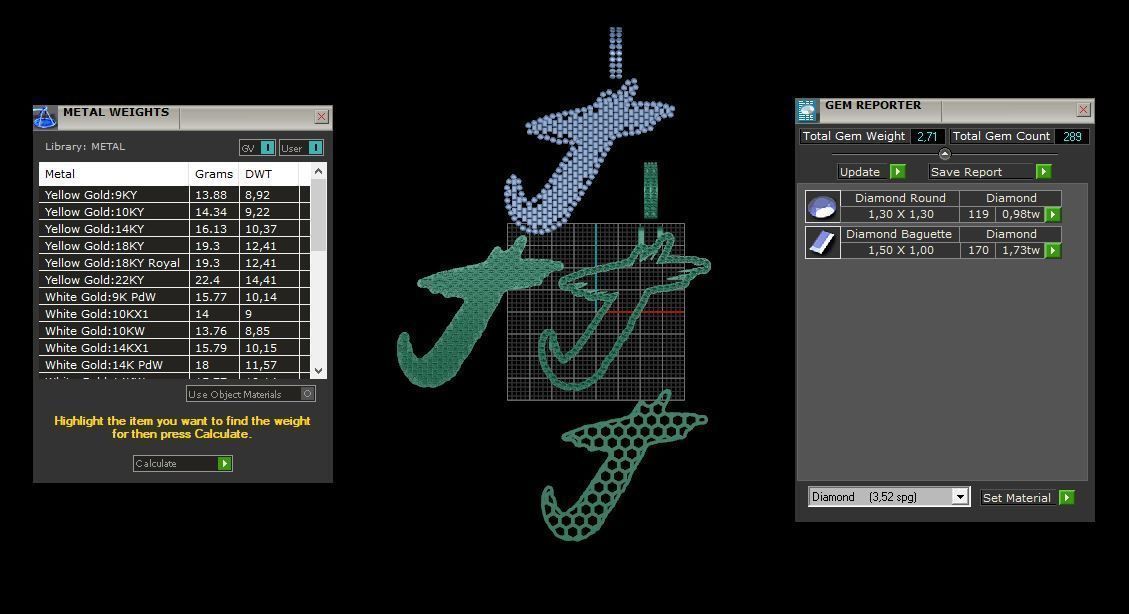 J PAVE LETTER FONT 2 Options 3D print model_5