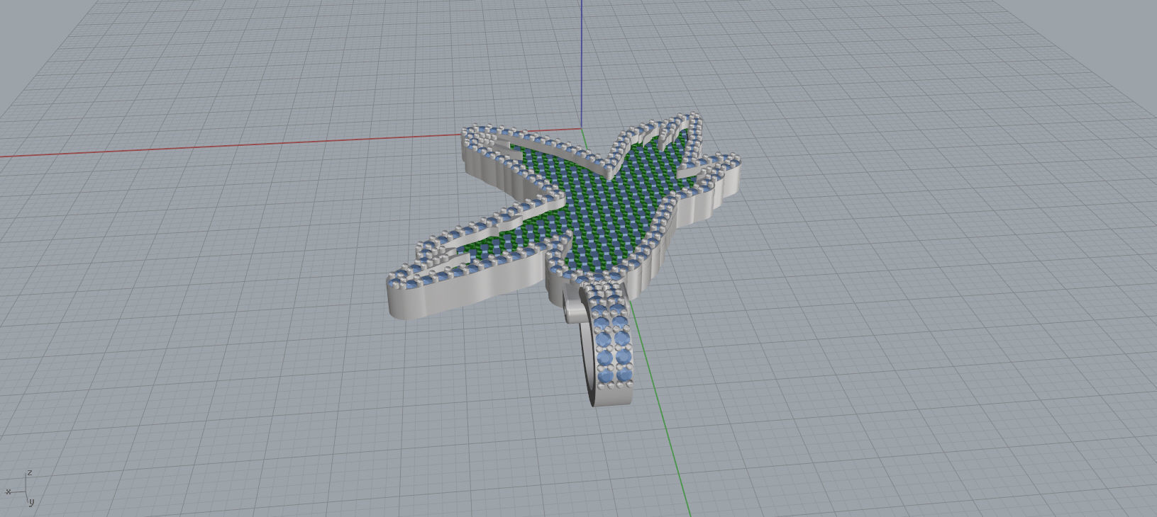 K PAVE LETTER FONT 2 Options 3D print model_10