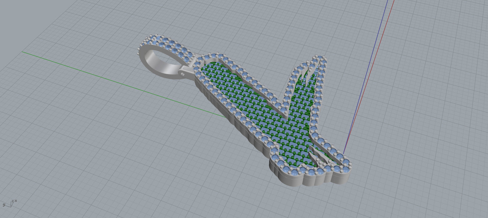 L PAVE LETTER FONT 2 Options 3D print model_11