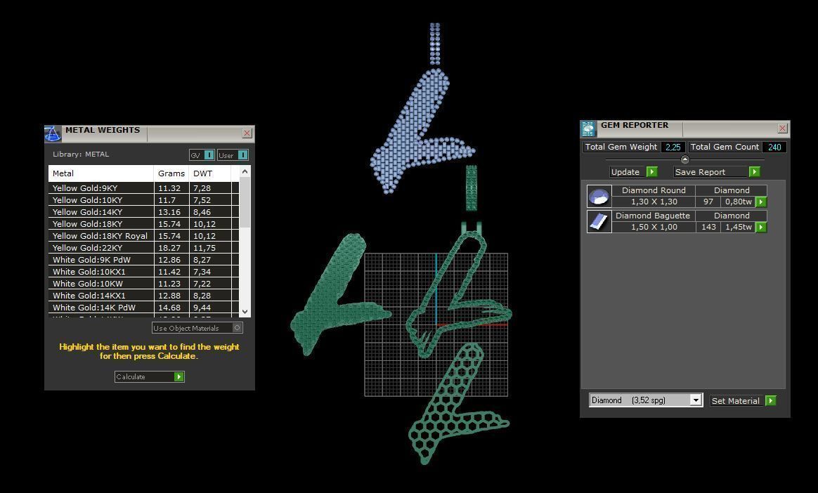 L PAVE LETTER FONT 2 Options 3D print model_5