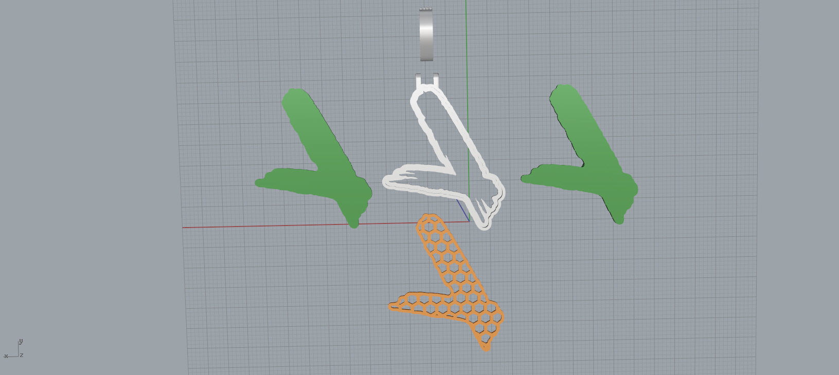 L PAVE LETTER FONT 2 Options 3D print model_14