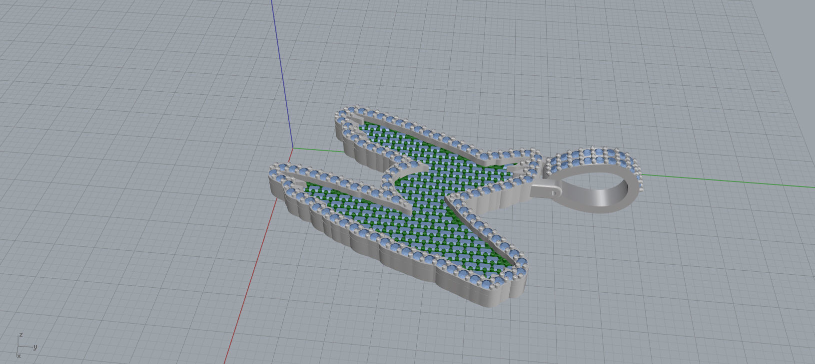 M PAVE LETTER FONT 2 Options 3D print model_9