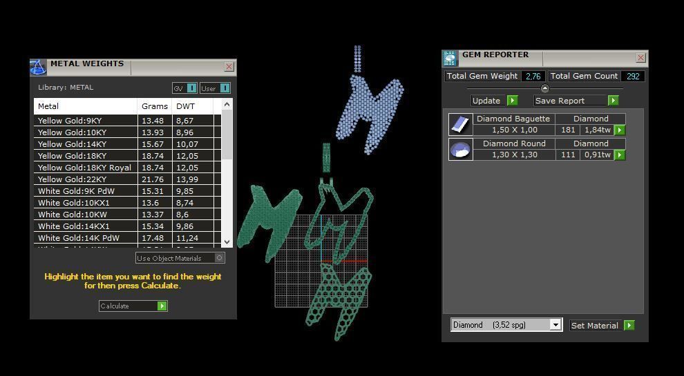 M PAVE LETTER FONT 2 Options 3D print model_5