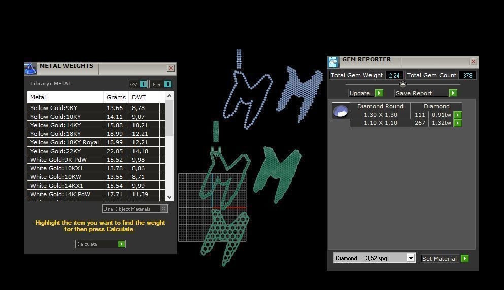 M PAVE LETTER FONT 2 Options 3D print model_6