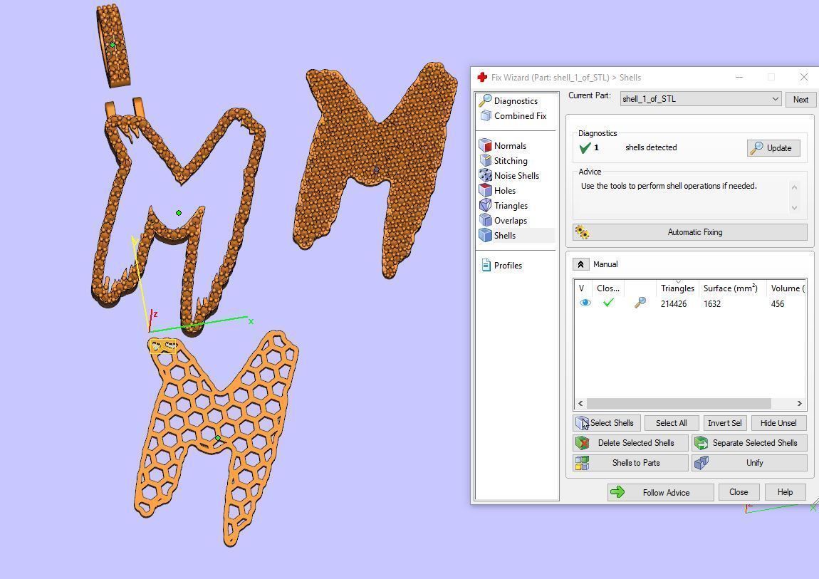 M PAVE LETTER FONT 2 Options 3D print model_4