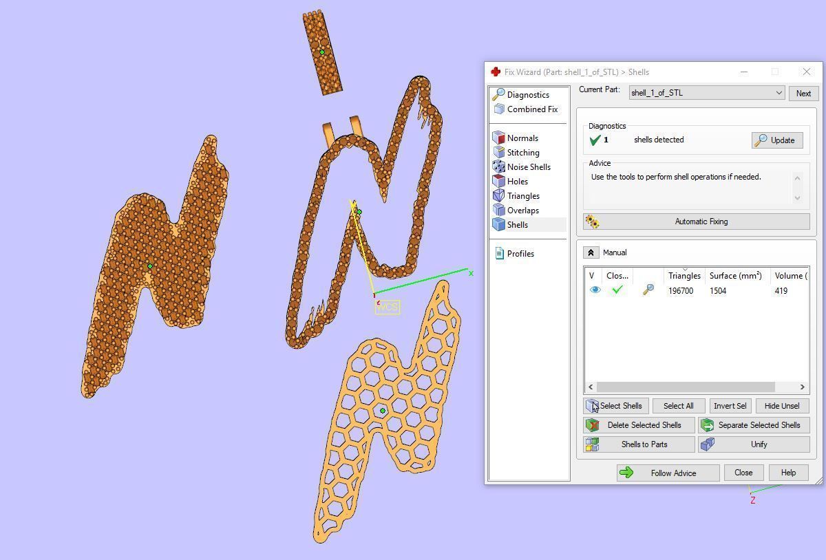 N PAVE LETTER FONT 2 Options 3D print model_3