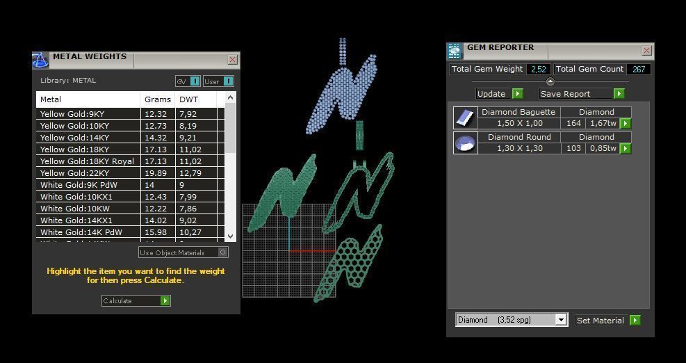 N PAVE LETTER FONT 2 Options 3D print model_5