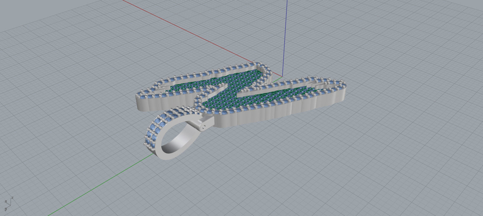 N PAVE LETTER FONT 2 Options 3D print model_10