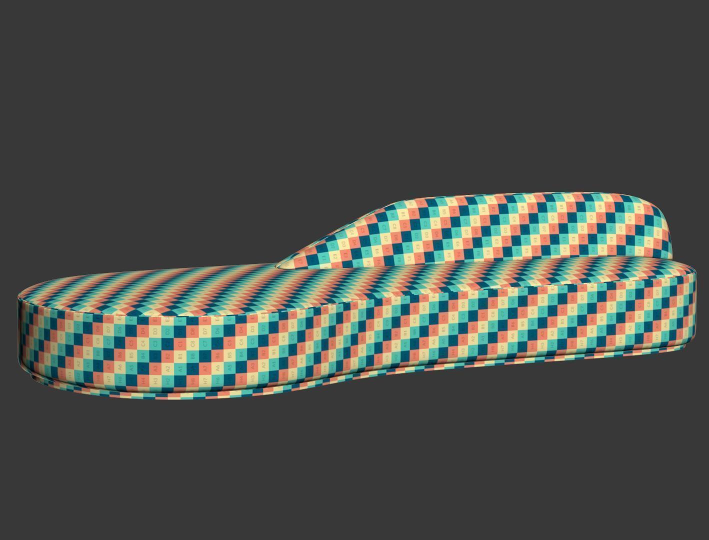 Dina double side lounge sofa DS5  3D model_6