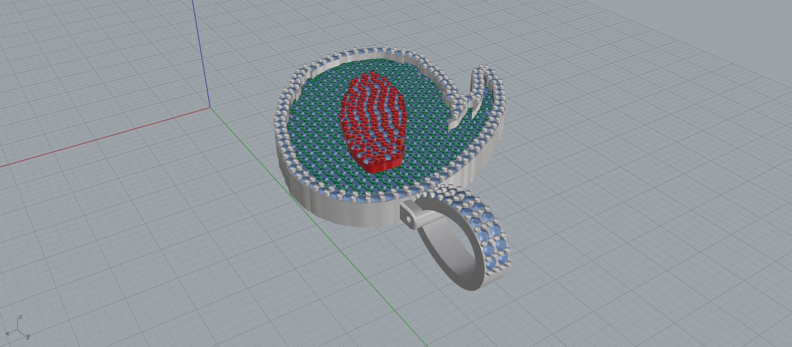 O PAVE LETTER FONT 2 Options 3D print model_9