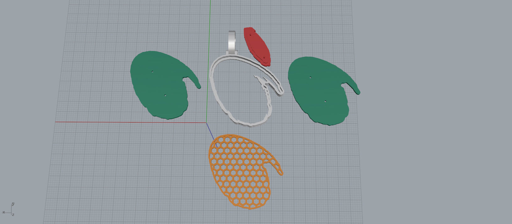 O PAVE LETTER FONT 2 Options 3D print model_13