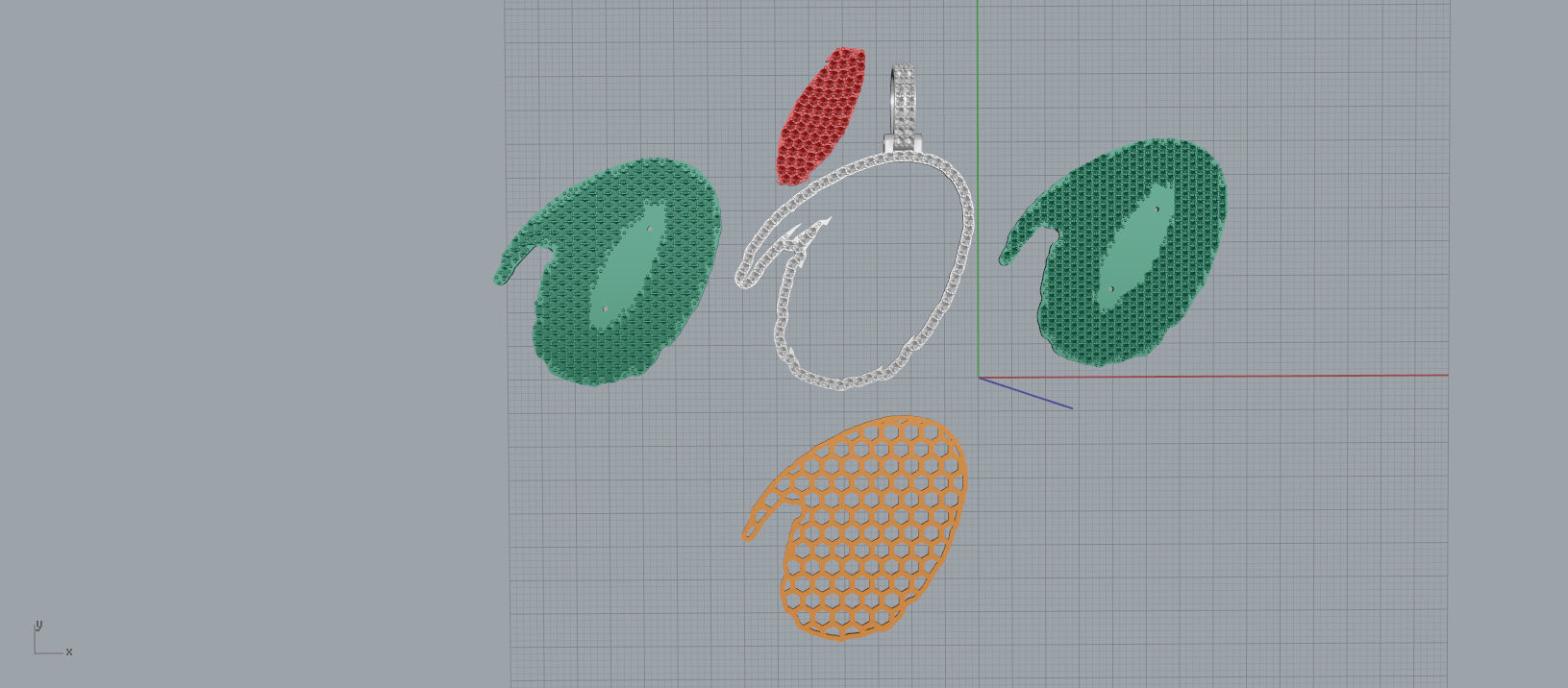 O PAVE LETTER FONT 2 Options 3D print model_12