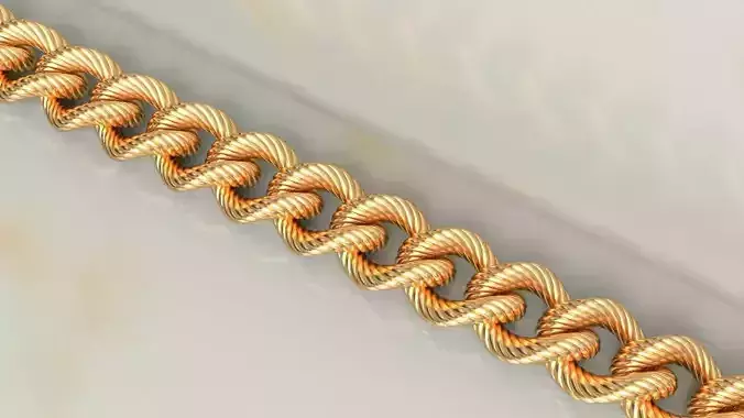 Rope Cuban Chain Link  Necklace