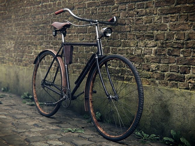 old bicycle 3D model