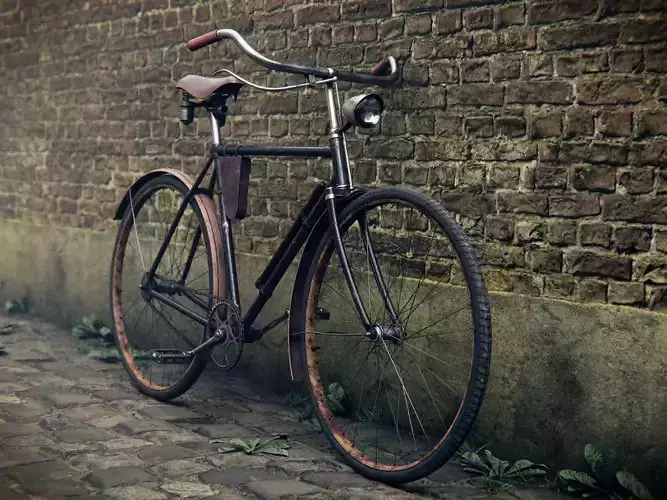 old bicycle 3D model