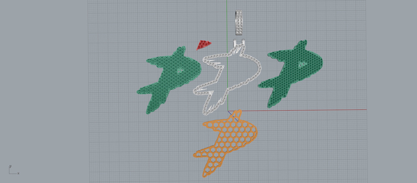 P PAVE LETTER FONT 2 Options 3D print model_12