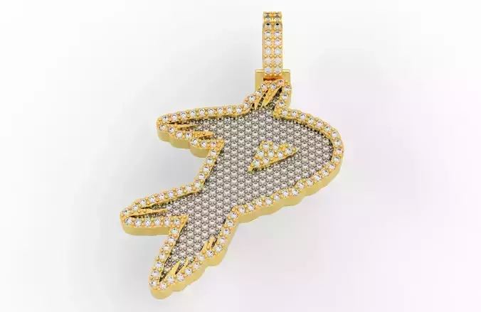 P PAVE LETTER FONT 2 Options 3D print model