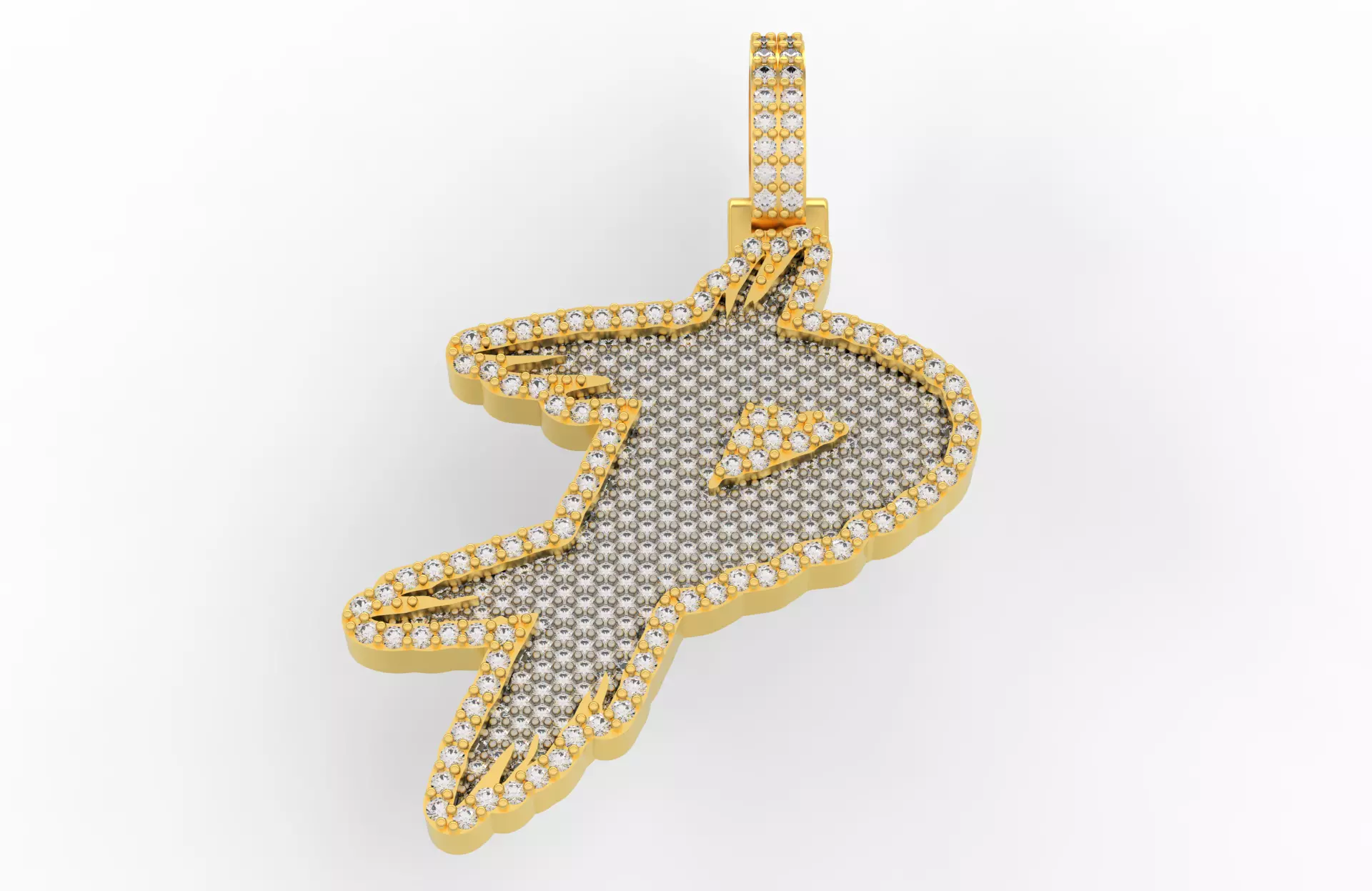 P PAVE LETTER FONT 2 Options 3D print model_0