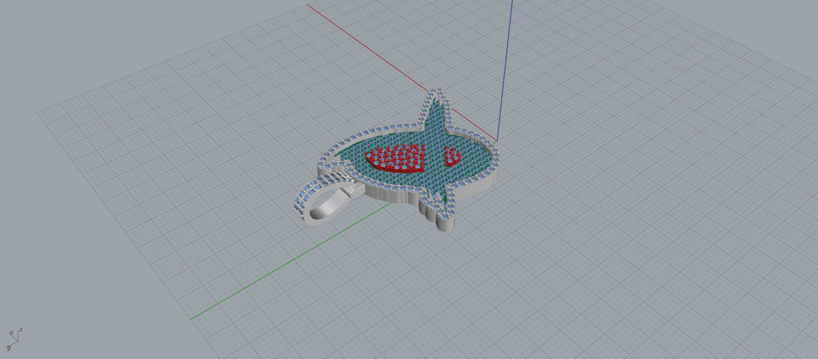 Q PAVE LETTER FONT 2 Options 3D print model_11