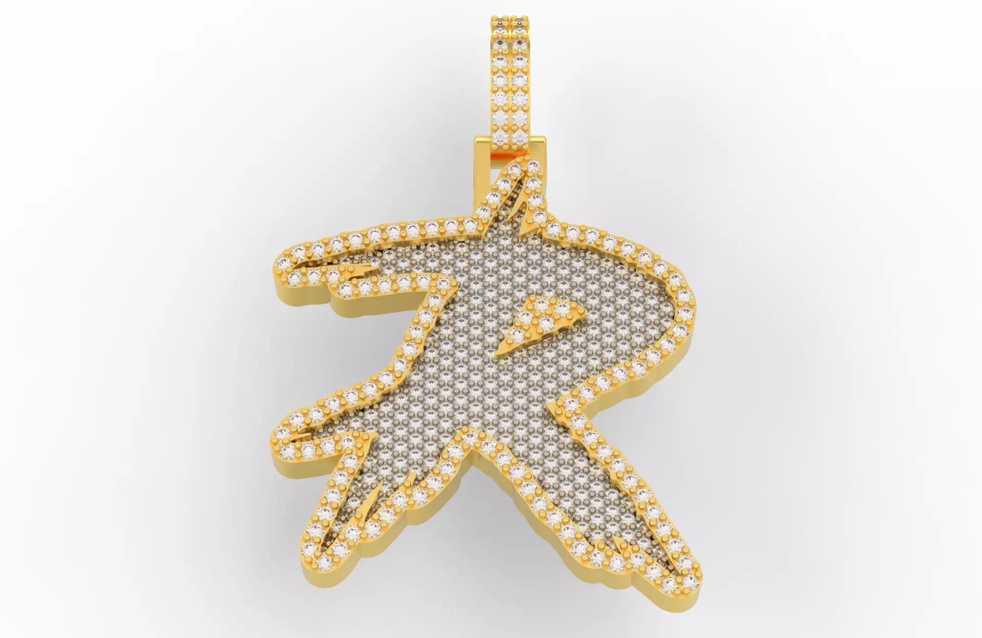 R PAVE LETTER FONT 2 Options 3D print model_0