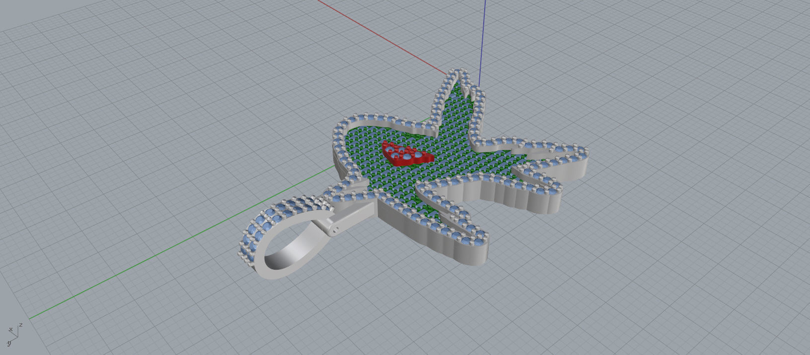 R PAVE LETTER FONT 2 Options 3D print model_11