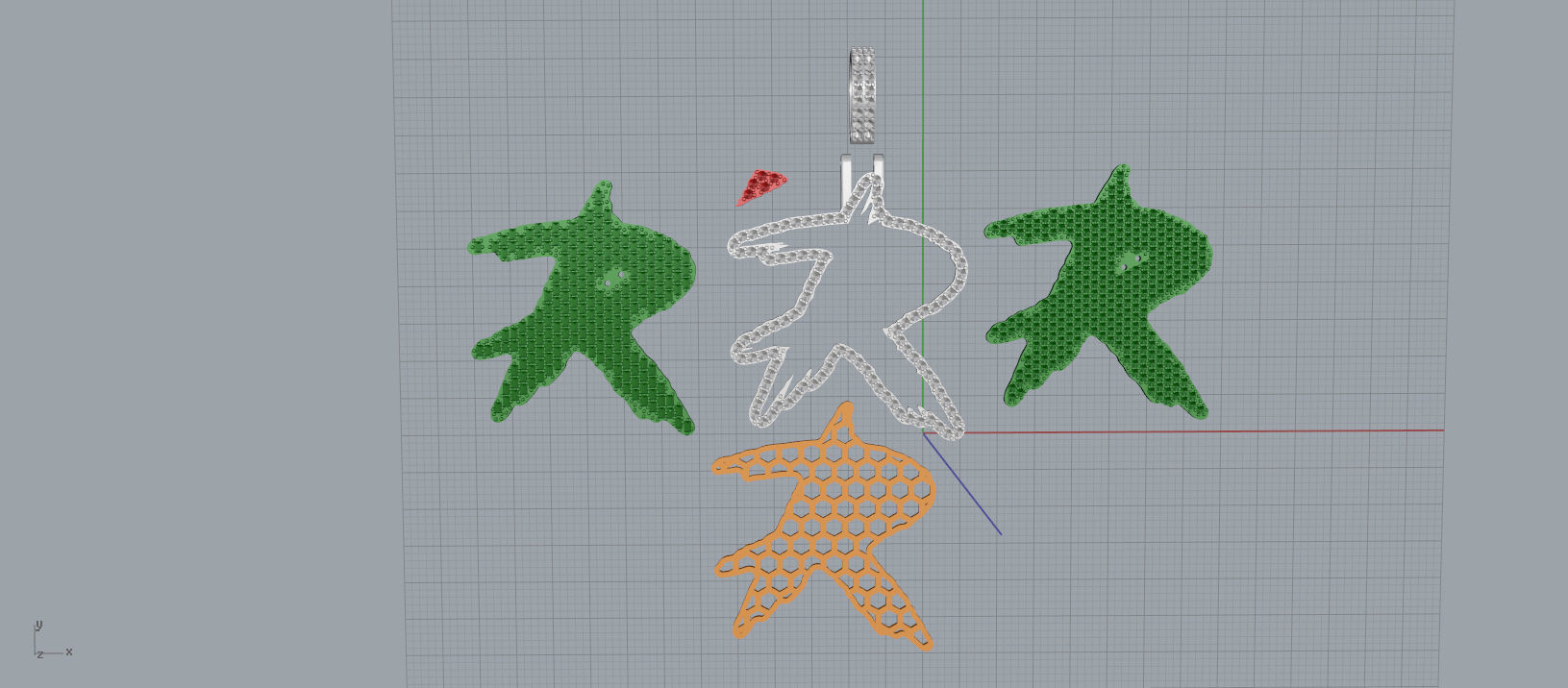 R PAVE LETTER FONT 2 Options 3D print model_13