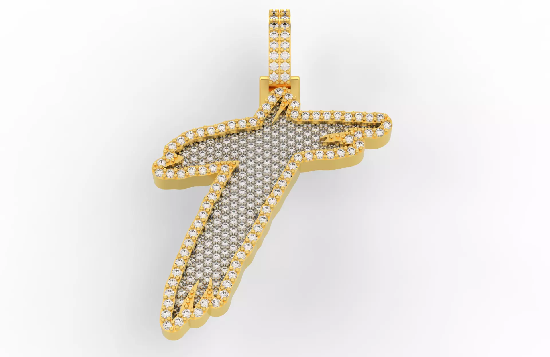 T PAVE LETTER FONT 2 Options 3D print model_0