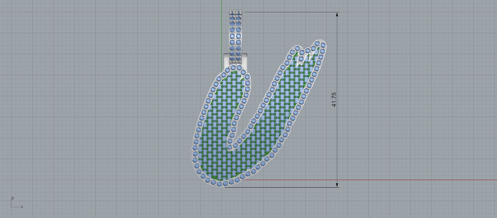 U PAVE LETTER FONT 2 Options 3D print model_2