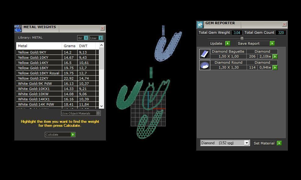 U PAVE LETTER FONT 2 Options 3D print model_5