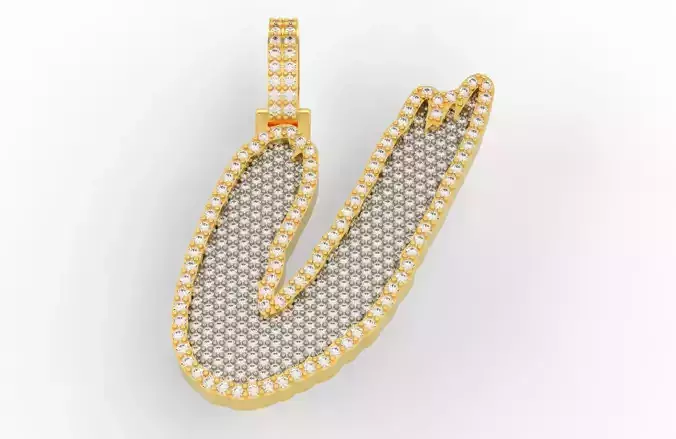 U PAVE LETTER FONT 2 Options